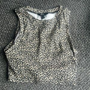 Leopard print crop top from forever 21
